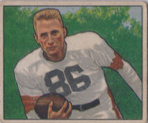 Dub Jones Rookie 1950 Bowman #117 football card
