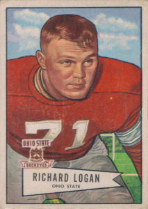 Dick Logan Rookie 1952 Bowman #67 football card