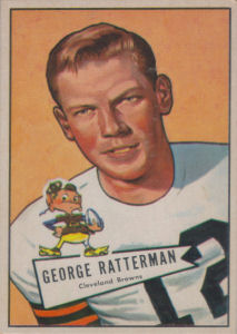 George Ratterman 1952 Bowman #111 football card