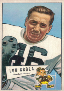 Lou Groza 1952 Bowman #105 football card