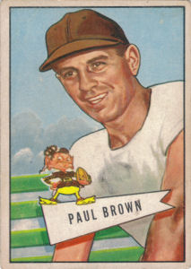 Paul Brown Rookie 1952 Bowman #14 football card
