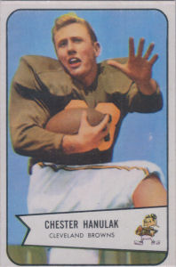 Chet Hanulak Rookie 1954 Bowman #90 football card