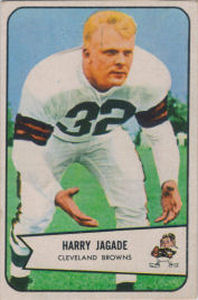 Harry Jagade Rookie 1954 Bowman #99 football card