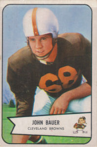 John Bauer Rookie 1954 Bowman #84 football card