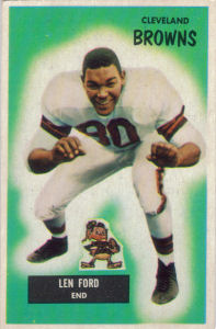 Len Ford 1955 Bowman Rookie #14 football card