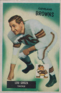 Lou Groza 1955 Bowman #37 football card