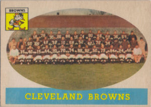 Browns Team 1958 Topps #9 football card