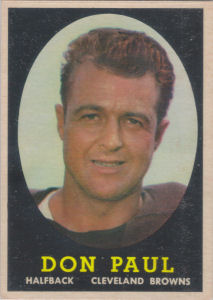 Don Paul 1958 Topps #91 football card
