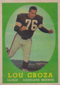 Lou Groza 1958 Topps #52 football card
