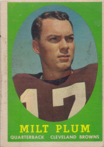 Milt Plum 1958 Rookie Topps #5 football card