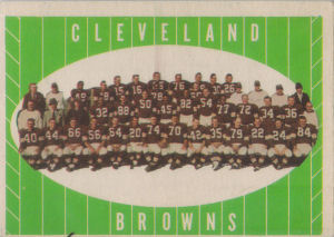 Browns Team 1961 Topps #76 football card