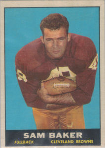Sam Baker 1961 Topps #74 football card