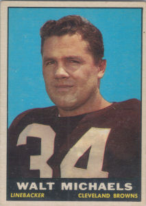 Walt Michaels 1961 Topps #75 football card