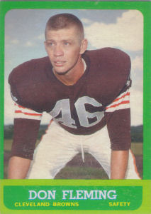 Don Fleming Rookie 1963 Topps #22 football card
