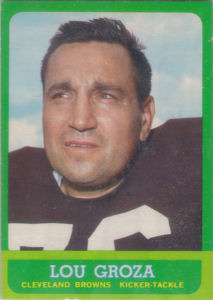 Lou Groza 1963 Topps #19 football card