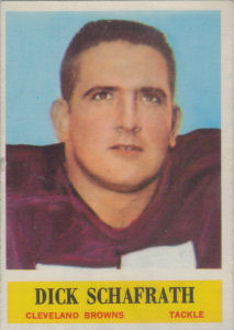 Dick Schafrath Rookie 1964 Philadelphia #40 football card