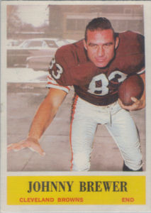 Johnny Brewer Rookie 1964 Philadelphia #29 football card