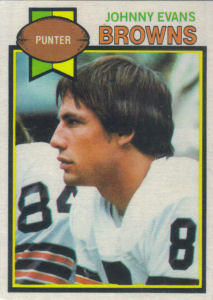 Johnny Evans Rookie 1979 Topps #33 football card