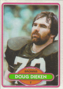 Doug Dieken 1980 Topps #261 football card