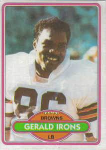 Gerald Irons 1980 Topps #438 football card