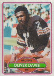 Oliver Davis 1980 Topps #49 football card