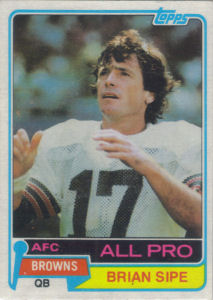 Brian Sipe 1981 Topps #350 football card