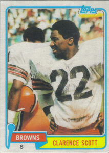 Clarence Scott 1981 Topps #29 football card