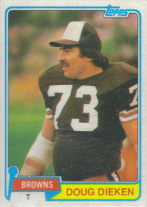 Doug Dieken 1981 Topps #49 football card