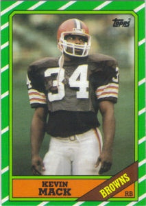 Kevin Mack Rookie 1986 Topps #188 football card