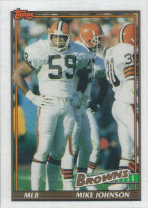 Mike Johnson 1991 Topps #592 football card