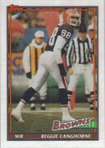 Reggie Langhorne 1991 Topps #595 football card