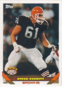 Steve Everitt Rookie 1993 Topps #649 football card
