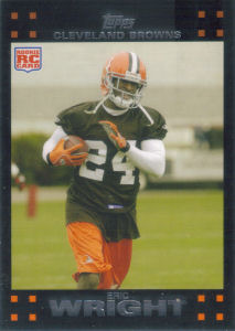 Eric Wright Rookie 2007 Topps #382 football card