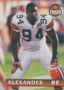 Derrick Alexander 1999 Giant Eagle #22 football card