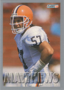 Clay Matthews 1993 Fleer #204 football card