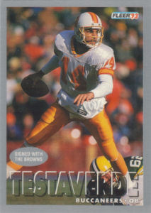Vinny Testaverde 1993 Fleer #484 football card