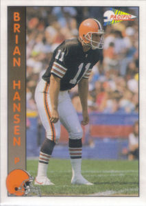Brian Hansen 1992 Pacific #383 football card