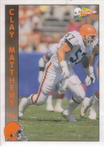 Clay Matthews 1992 Pacific #60 football card
