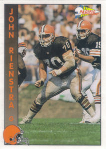 John Rienstra 1992 Pacific #381 football card