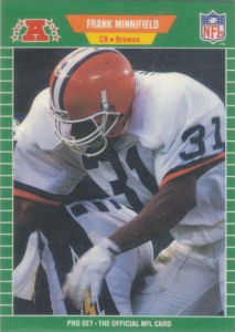 Frank Minnifield 1989 Pro Set #82 football card