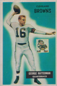 George Ratterman 1955 Bowman #150 football card