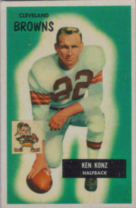 Ken Konz Rookie 1955 Bowman #113 football card