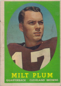 Milt Plum 1958 Rookie Topps #5 football card