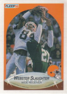 Webster Slaughter 1990 Fleer #58 football card
