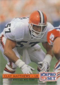 Clay Matthews 1992 Pro Set #141 football card